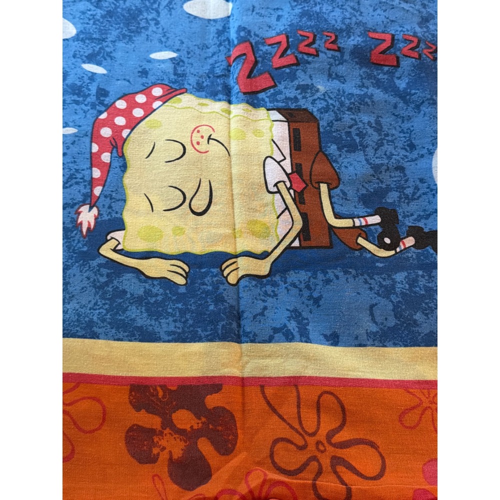 Nickelodeon SpongeBob SquarePants Twin Flat & Fitted Sheet Blue 2004